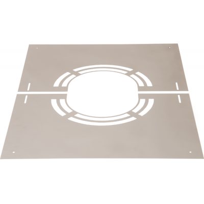 Abdeckblende 1-65° mit Lüftungsschlitze | Edelstahlschornstein DW Keramik