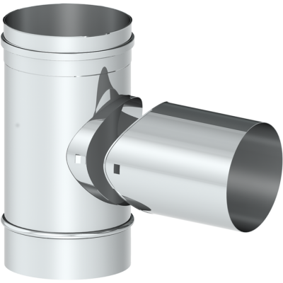 T-Stück 90° mit Bajonettverschluss | Kaminsanierung Edelstahl EW